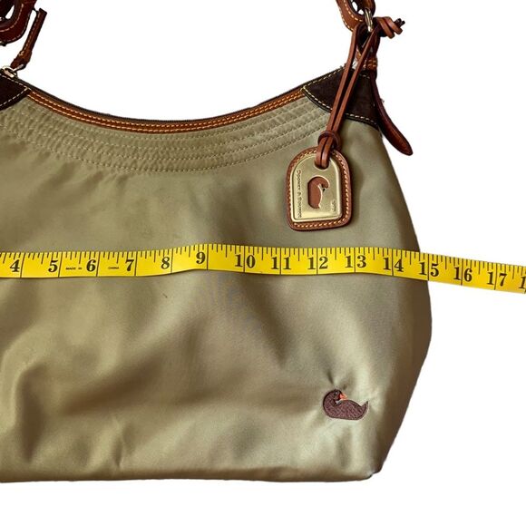 Dooney Bourke Nylon Large Erica Hobo Shoulder Purse Tan  Dooney & Bourke Tan Erica Hobo Purse Shoulder Bag Large Nylon